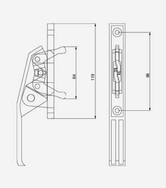 Тяговый замок LS05-01
