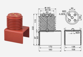 Моноблочный изолятор 12 кВ (специально для тележек ПТ и тележек изоляции)