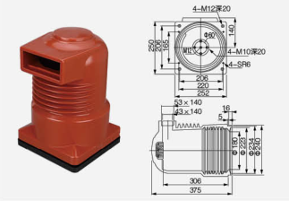Коробка контактов для компоновочного шкафа CH3-24 кВ/252 (3150~4000 А) (с возможностью экранирования)