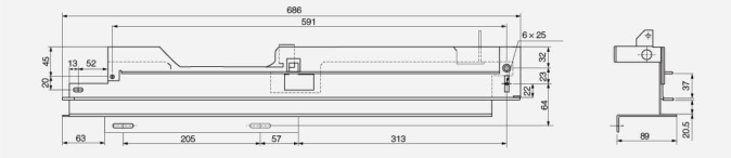 Серия направляющих левой и правой стороны: стандартный тип, удлиненный тип, совместимый с различными откатными тележками выключателей