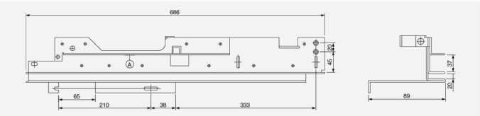 Нижнее железное направляющее