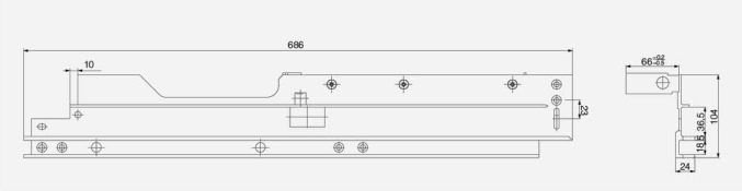 Алюминиевое направляющее 5HG.260.010(011).A