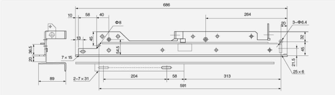 Направляющее с зажимом заземления (медное направляющее)