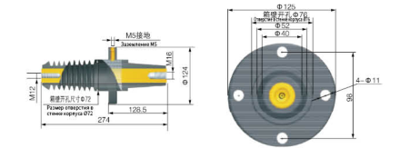 Американская моноблочная булавка JCTG-15kV