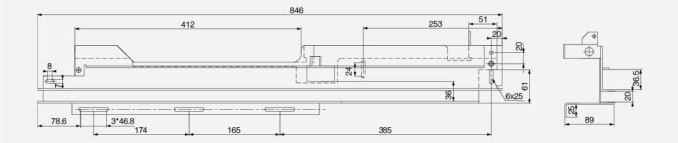 Серия направляющих левой и правой стороны: стандартный тип, удлиненный тип, совместимый с различными откатными тележками выключателей