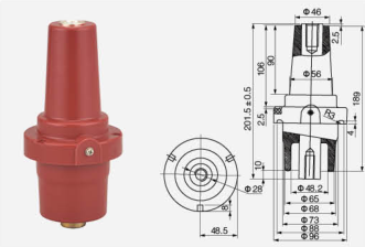 Двухпроводной изолятор 202 (для газзаполненных шкафов)