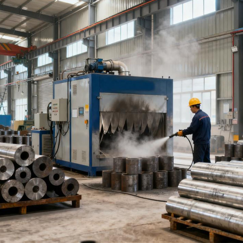 Участок подготовки сырья компании Cailu International Trade: контроль предварительной обработки на этапе производства трубопроводной арматуры