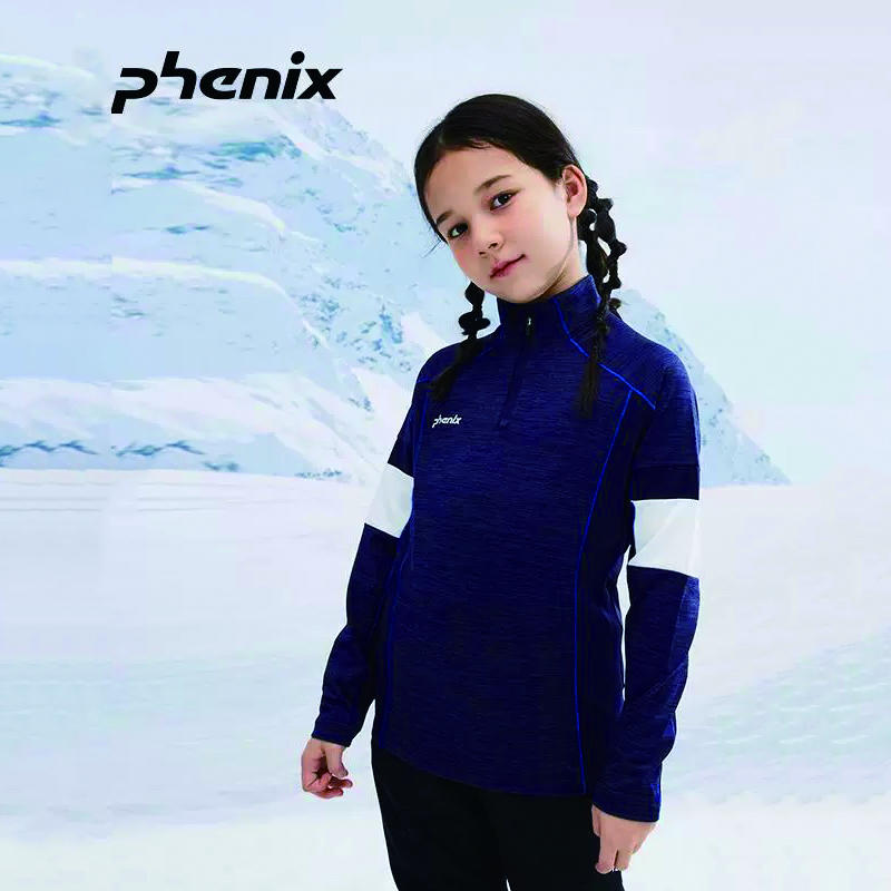 phenix Phoenix Футболка с длинным рукавом Влагоотводящая быстросохнущая лыжа Средний слой Спортивный топ для средних и больших мальчиков и девочек