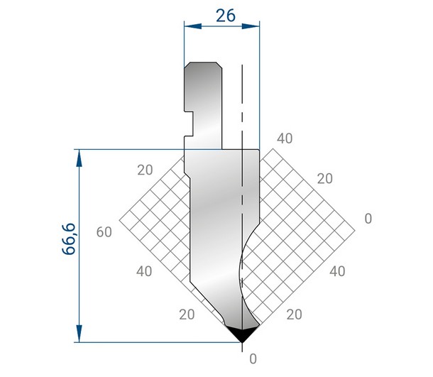 FMP.67.85°.R08-гибочный инструмент Стандарт Гибочный пуансоны