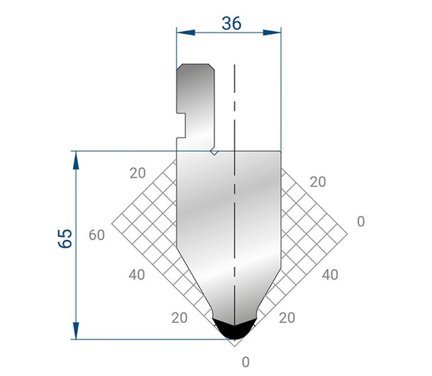 FMP.65.60°.R6-гибочный инструмент Стандарт Гибочный пуансоны