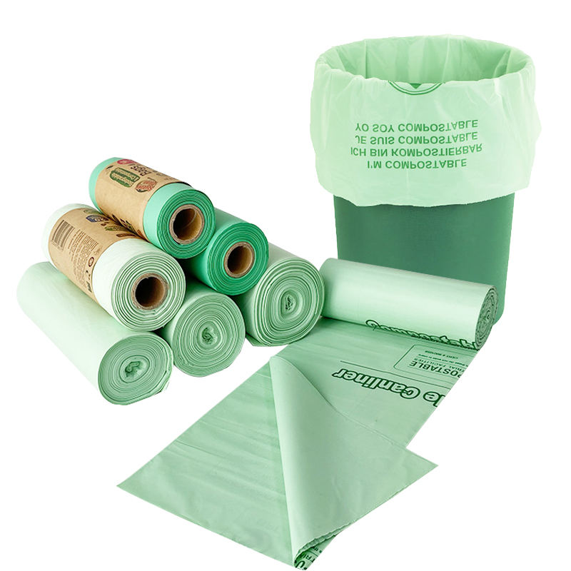 PLA экологически чистый биоразлагаемый прочный рулон для мусора для дома, ресторана, кухни