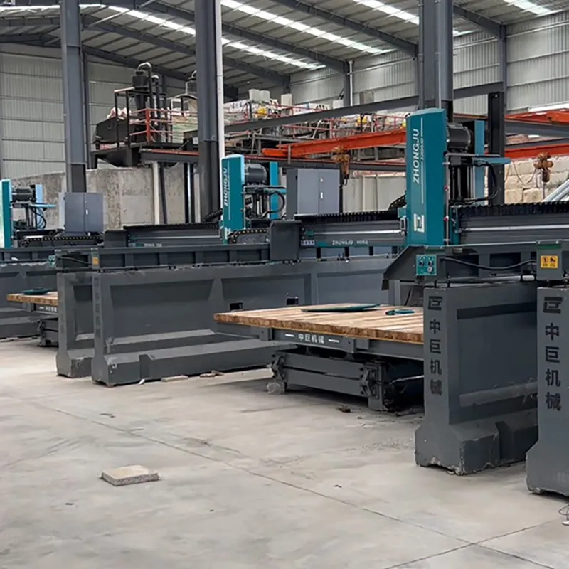 Установка на заводе в Анголе оборудования для обработки камня, такого как инфракрасные мосторезы, комбинированные мостовые пилы, однорукие краны, мостовые подкладчики и т.д.