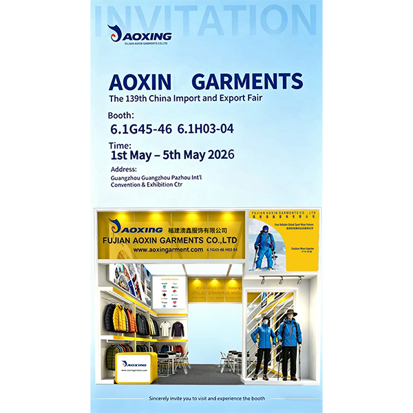 Встреча в Гуанчжоу в мае этого года  Aoxin Apparel на Кантонской ярмарке — Одежда для активного отдыха по индивидуальному заказу ждет вас!