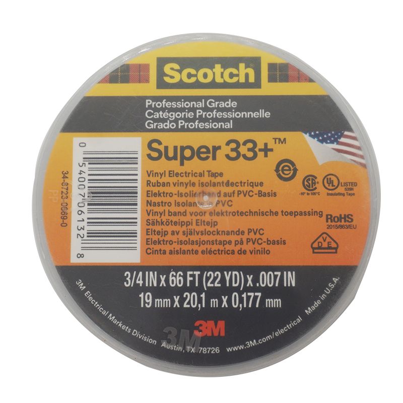 Изолента 3M™ 33+: Премиум-класс для электрических и изоляционных применений