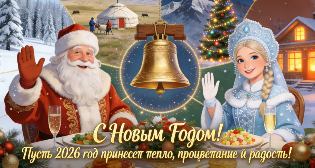 Новогодние колокола звонят по всему миру: пусть 2026 год принесет тепло, процветание и радость!