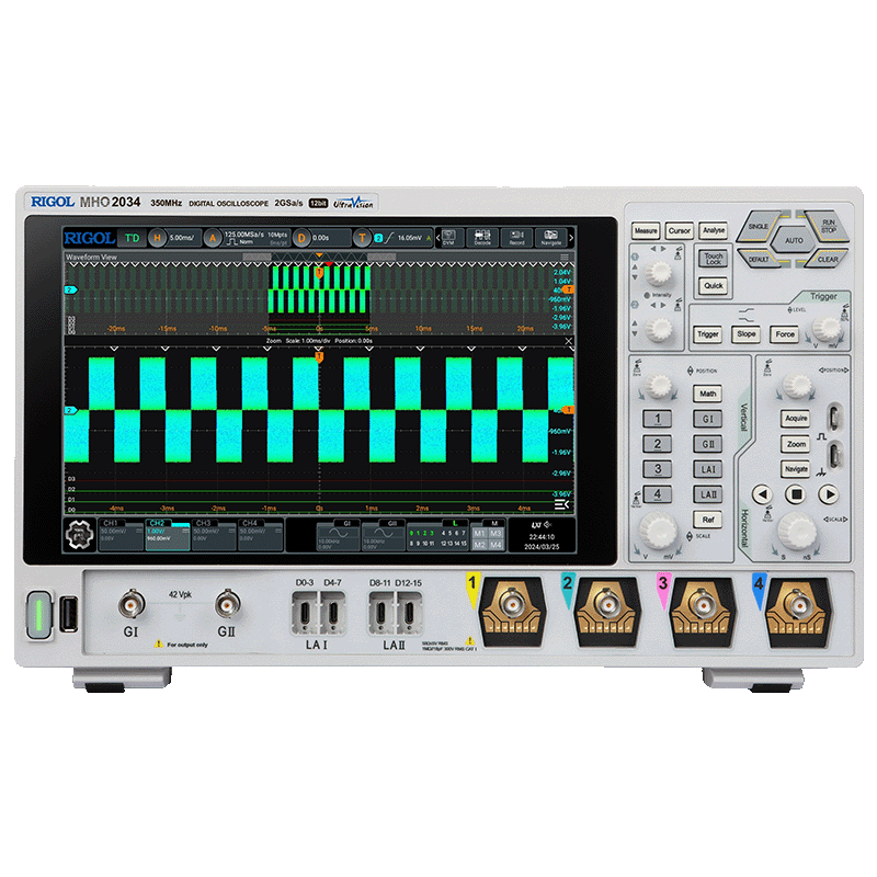 Осциллограф MHO2000: 350МГц, 12бит — для медицинской электроники