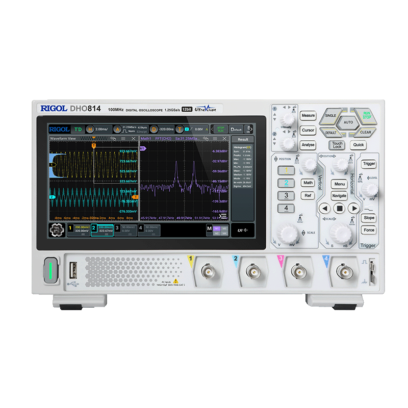 Осциллограф DHO800: 100МГц, 12бит — для полевых тестов