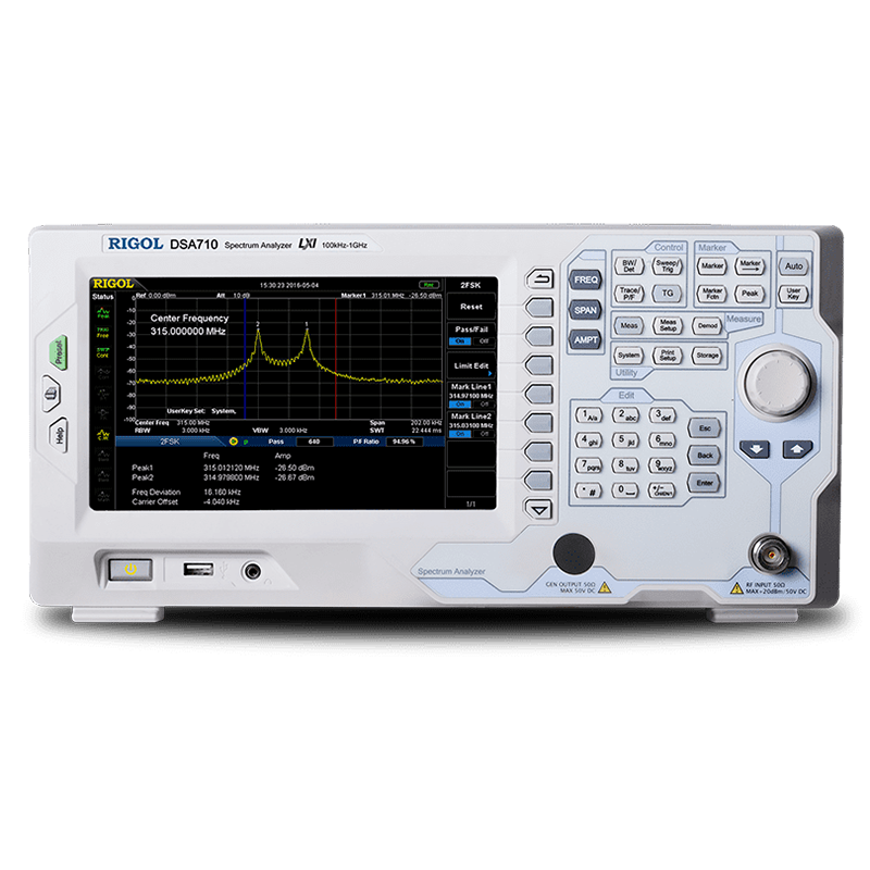 Анализатор спектра DSA700 — до 1 ГГц, 10 Гц RBW, тестирование ЭМИ