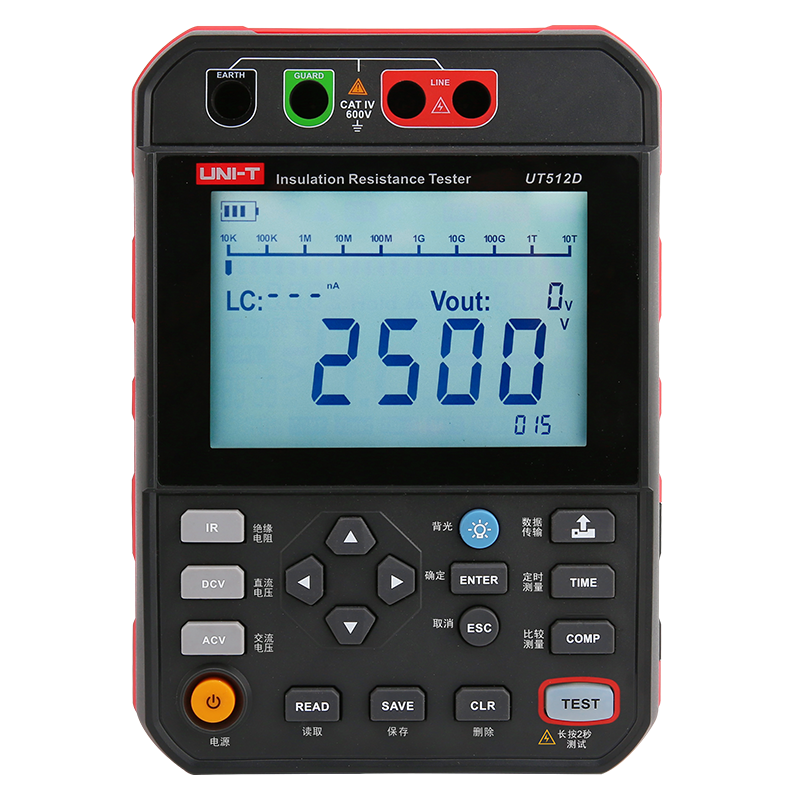 Измеритель изоляционного сопротивления UT512D (2,5 кВ)