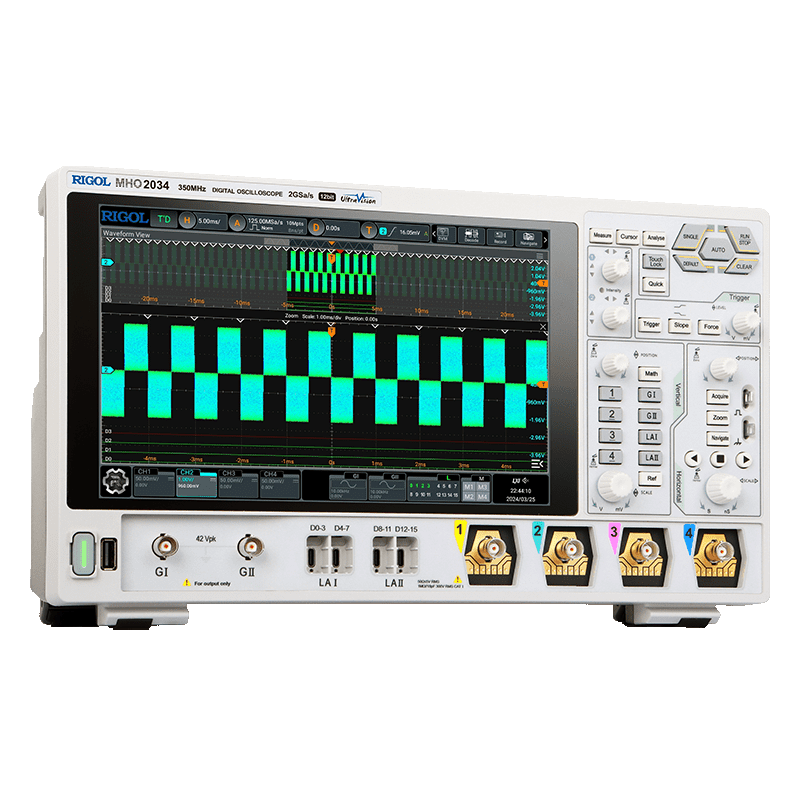 Осциллограф MHO2000: 350МГц, 12бит — для медицинской электроники