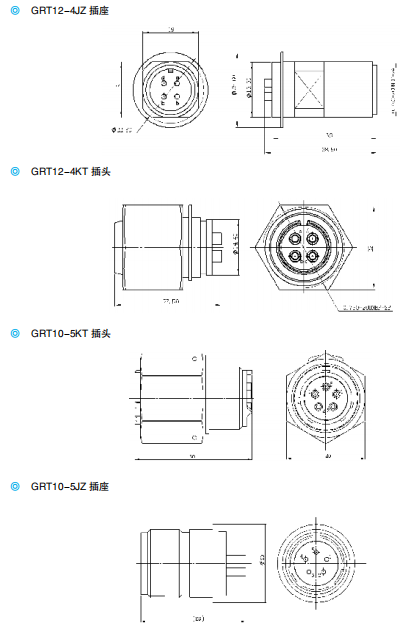 Разъемы серии GRT (высокотемпературные)