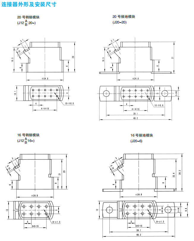 Модули соединений серии J12, J20