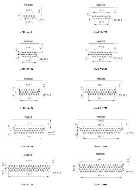 Миниатюрный прямоугольный электрический разъем серии J24H
