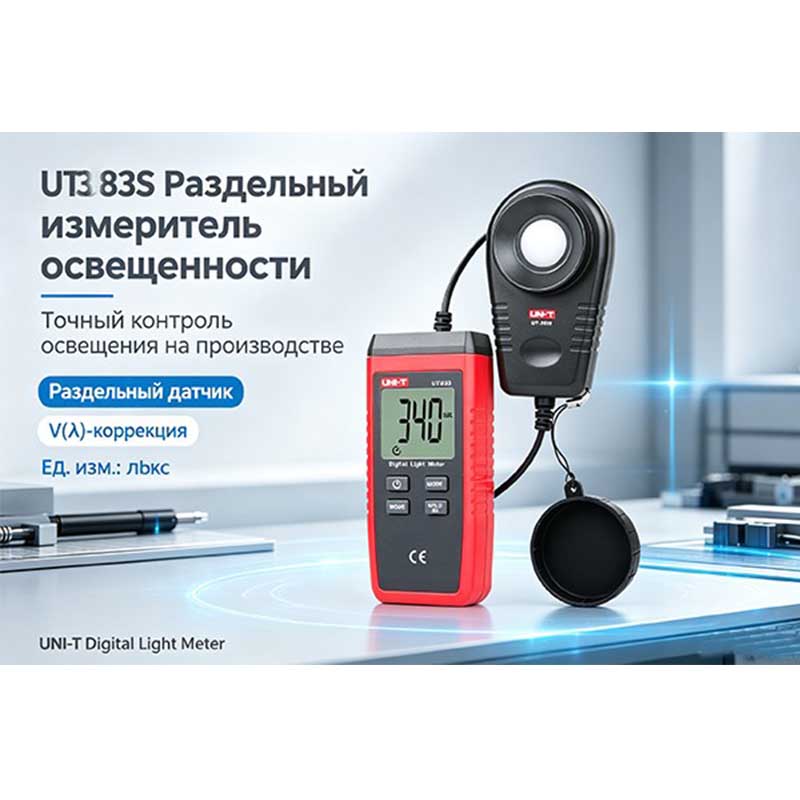 Почему для измерений следует выбрать люксметр UT383S с раздельным блоком измерения?