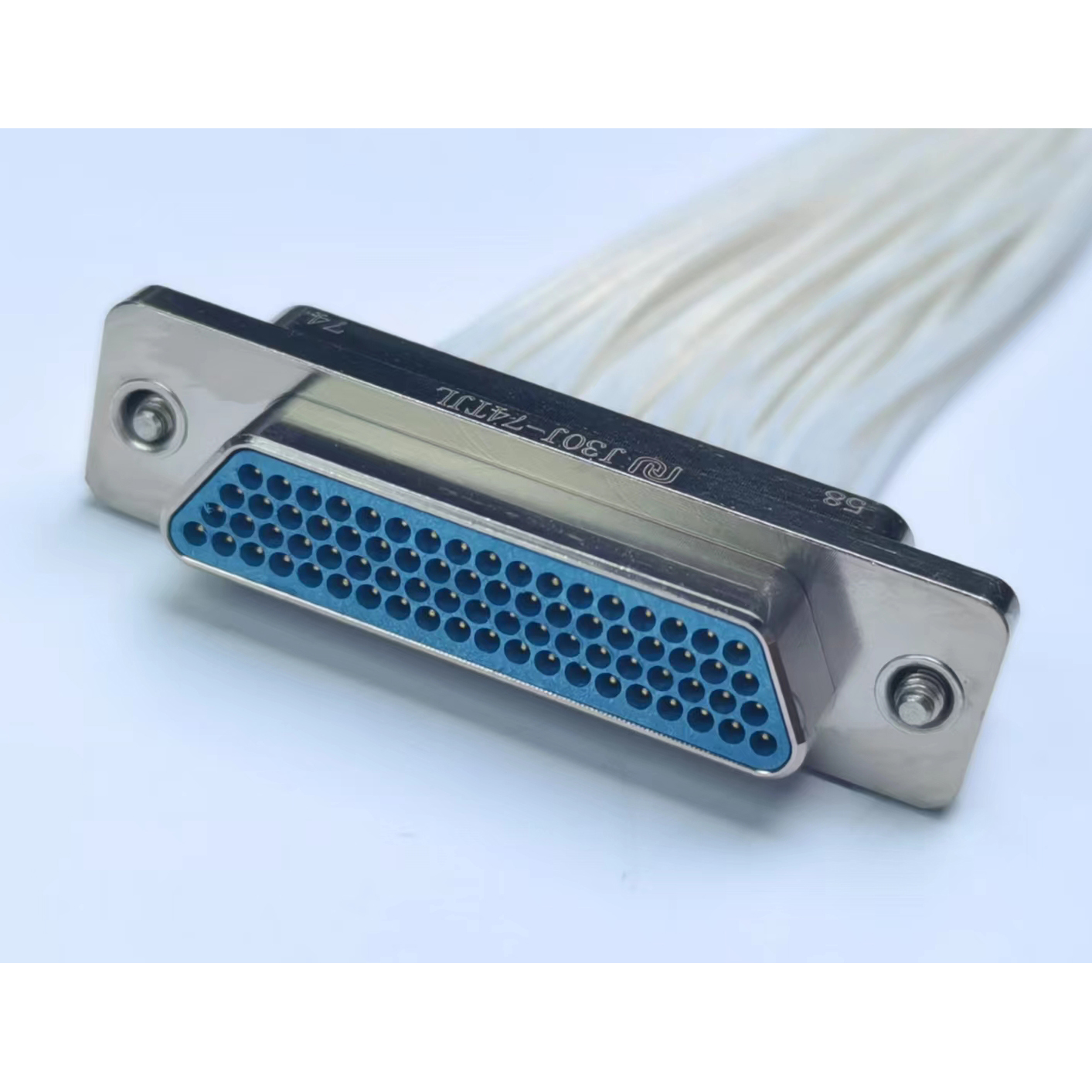 Разъем J30J гибридный малый/большой ток  прямоугольный, монтаж на плату и кабель