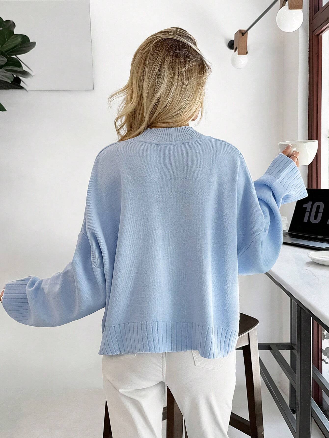 Женщина мягкой пряжи высокой шеи регулярные Fit Casual Стиль зимний свитер