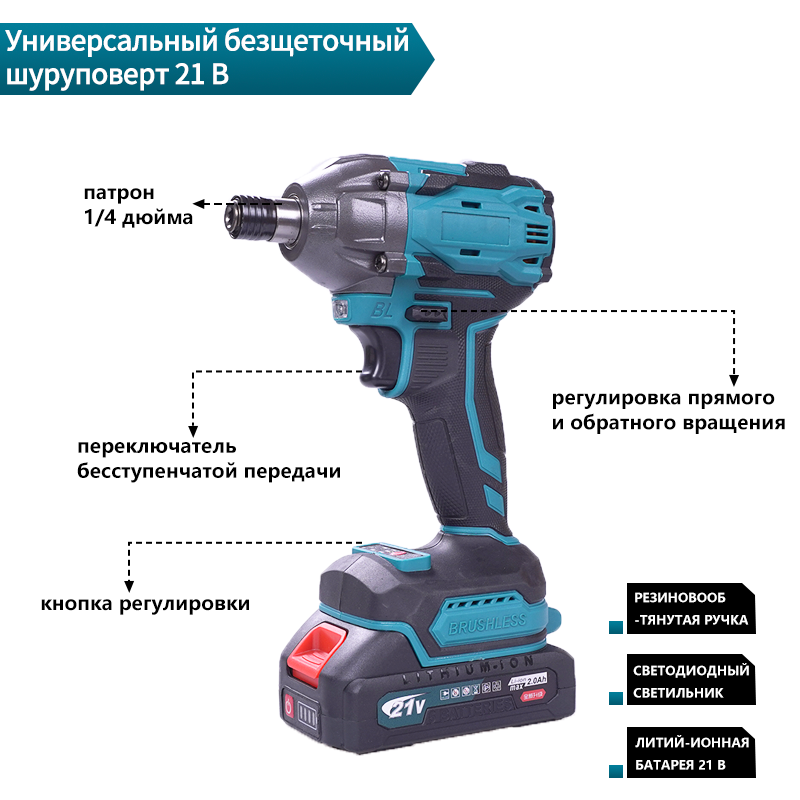 Шуруповерт с мощным торковым моментом