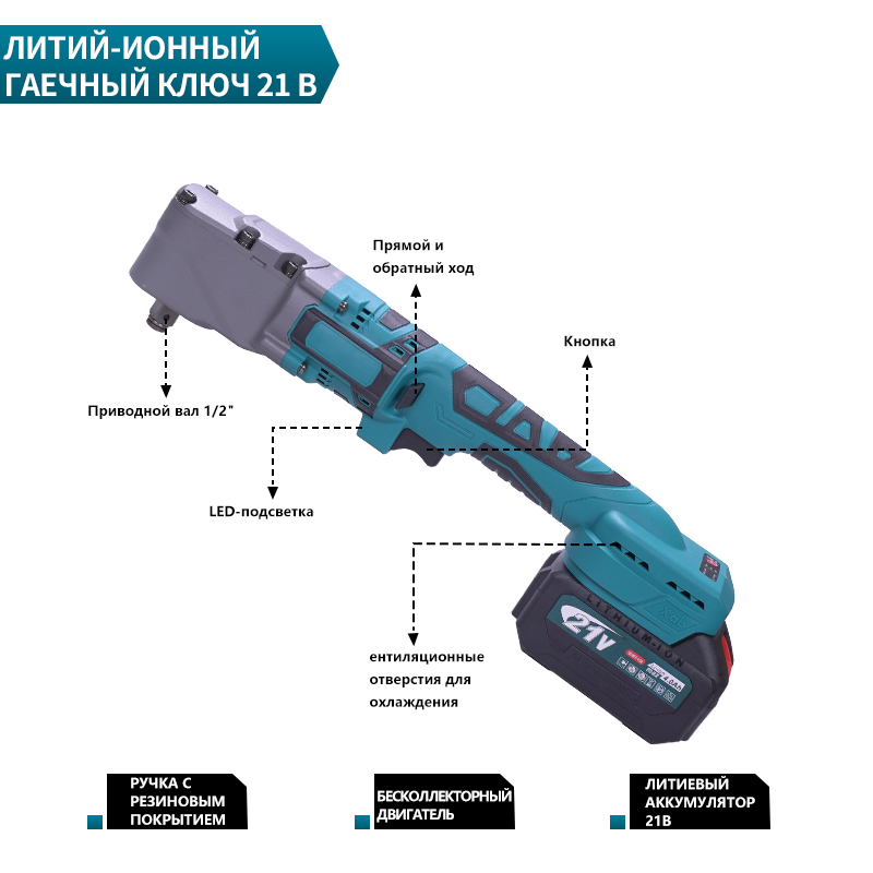Портативный угловой гаечный ключ под 90°