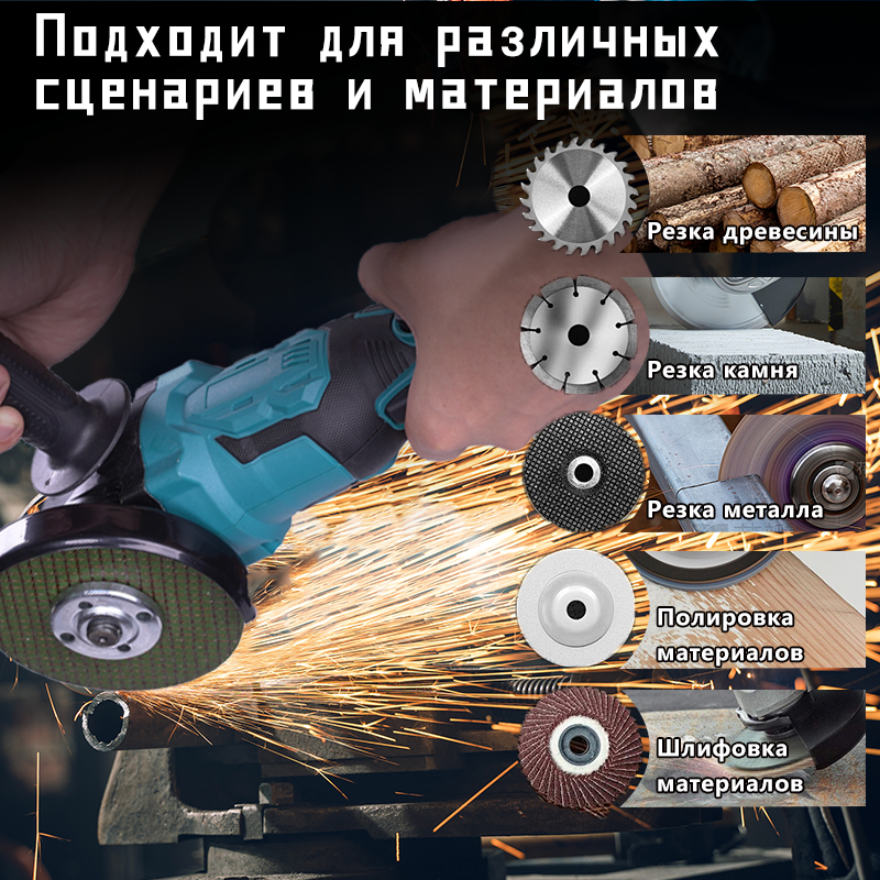 Угловая шлифмашина 5 дюймов на 21 В