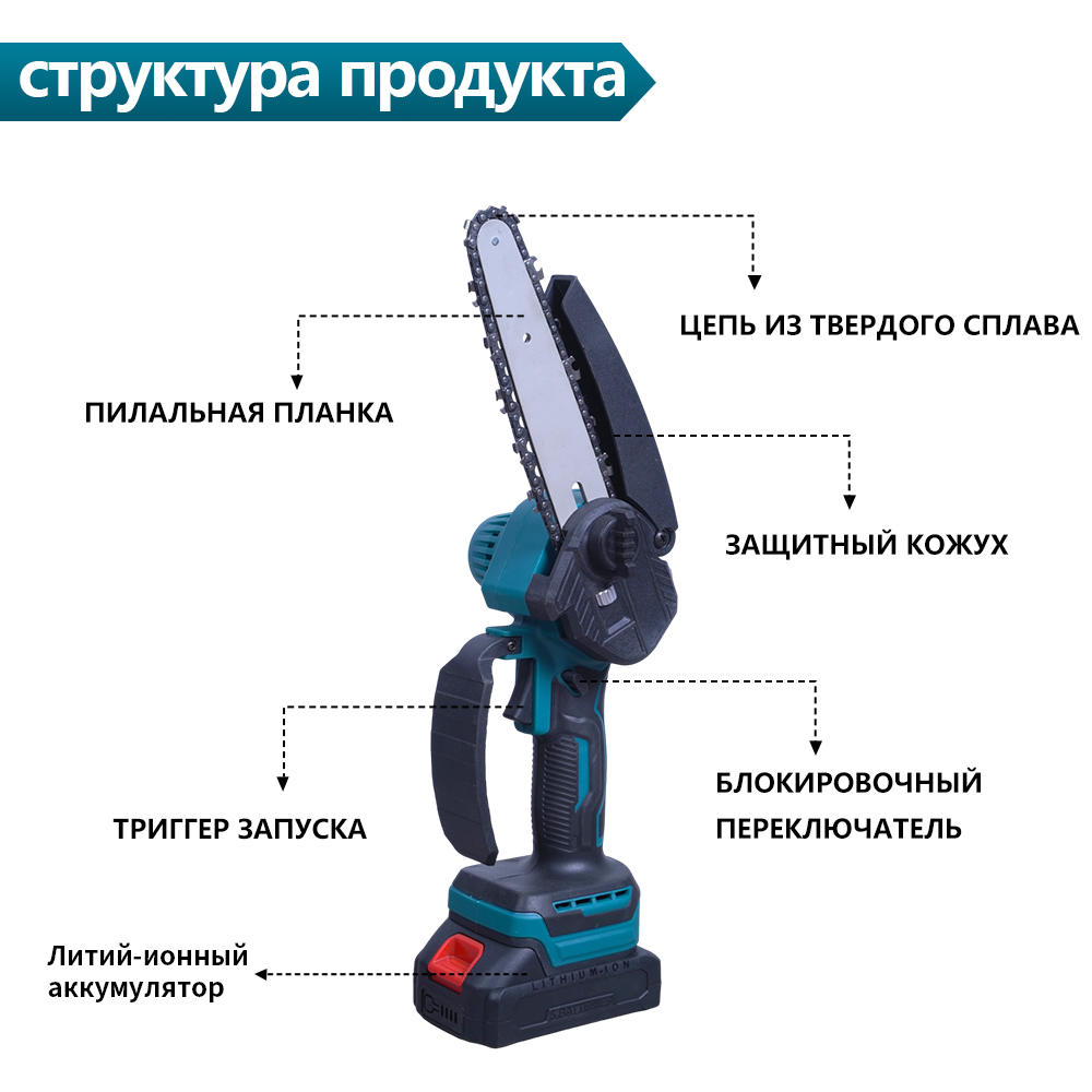  Аккумуляторный садовый набор из двух инструментов