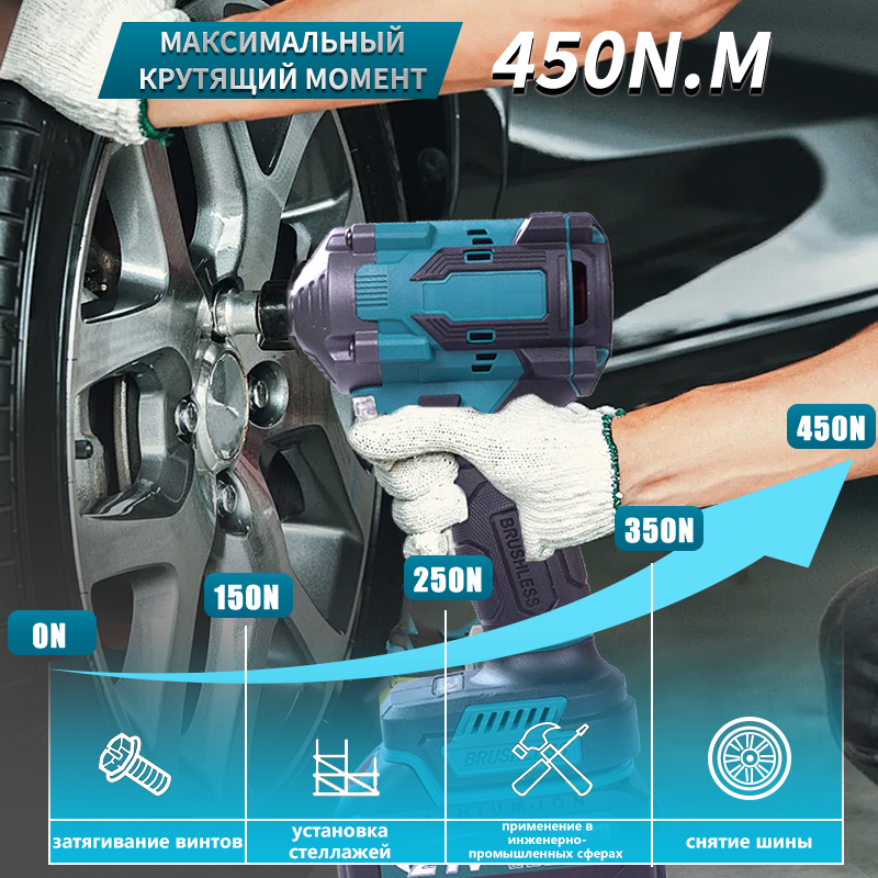 Электрический гаечный ключ 450 Н