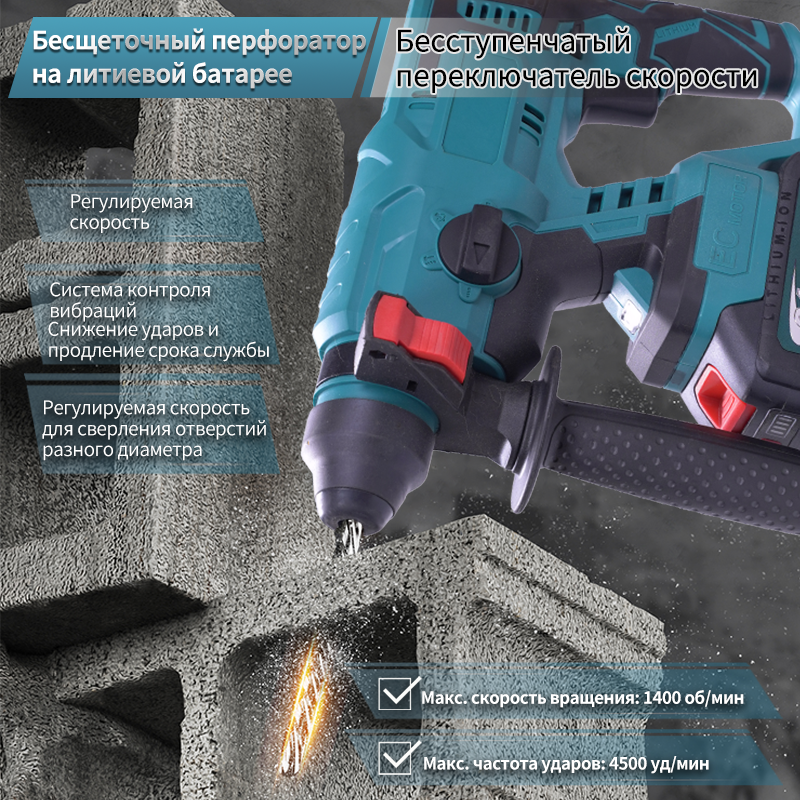 Аккумуляторный перфоратор: Мощность и свобода без проводов