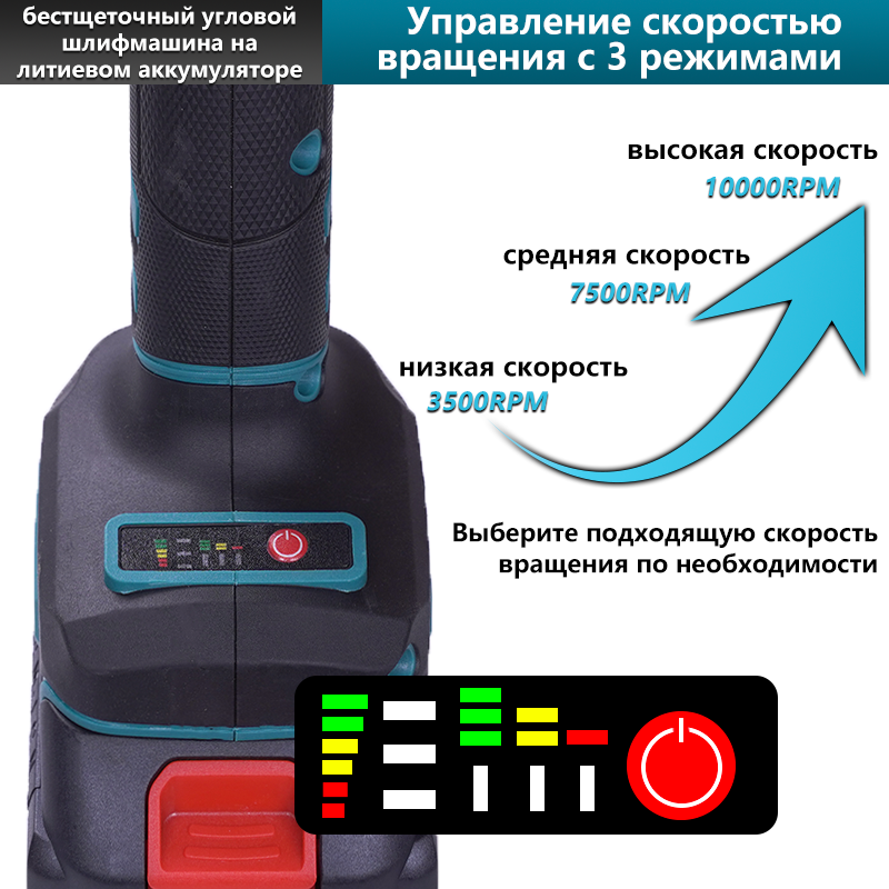 Угловая шлифмашина 5 дюймов на 21 В