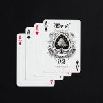 Импортные бумажные игральные карты с черным сердечником EVV Casino особого качества