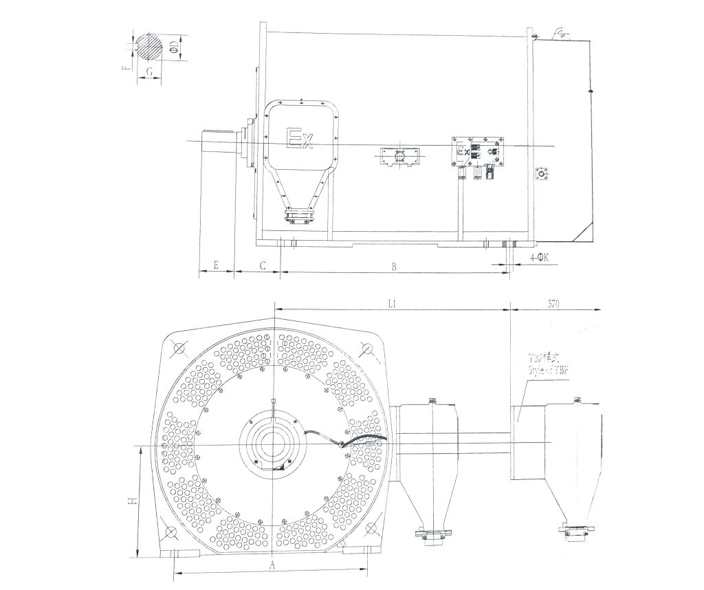 Электродвигатель YBX3 взрывозащищенный трехфазный для промышленного и шахтного оборудования