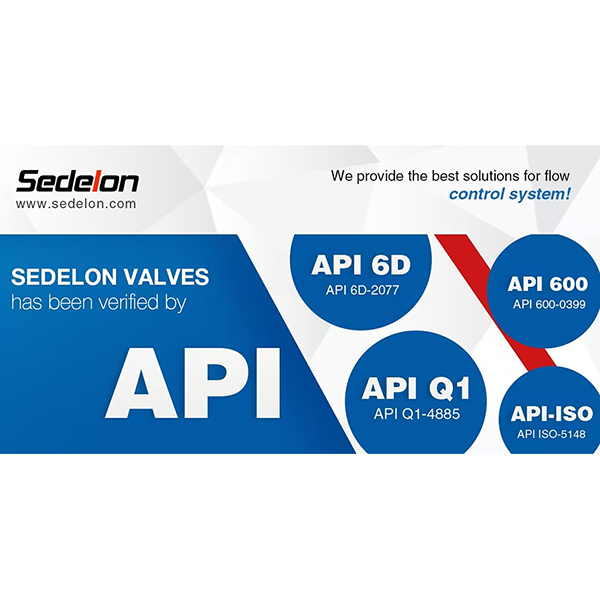 Клапан Sedelon – Сертификаты API