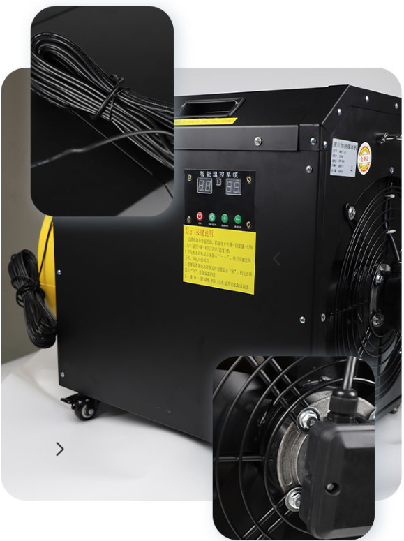 Промышленный интеллектуальный электрический нагреватель из нержавеющей стали для теплиц с автоматическим регулированием температуры и ребрами для теплопроводности