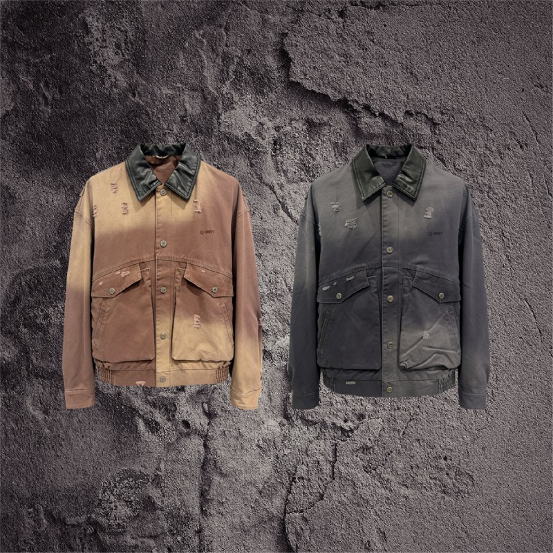 Куртка мужская тканевая с отложным воротником AW26-27