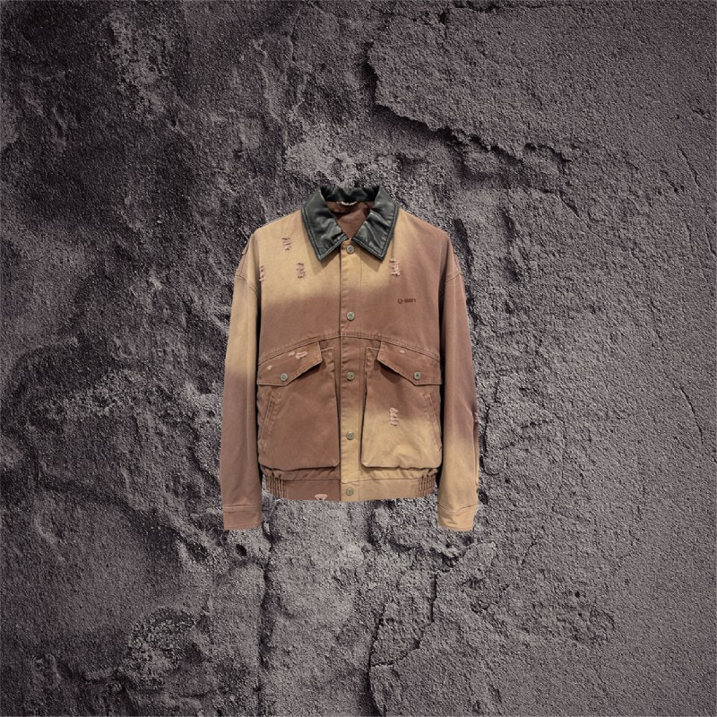 Куртка мужская тканевая с отложным воротником AW26-27