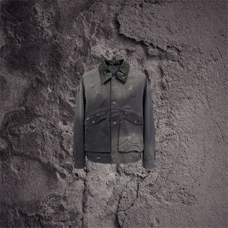 Куртка мужская тканевая с отложным воротником AW26-27