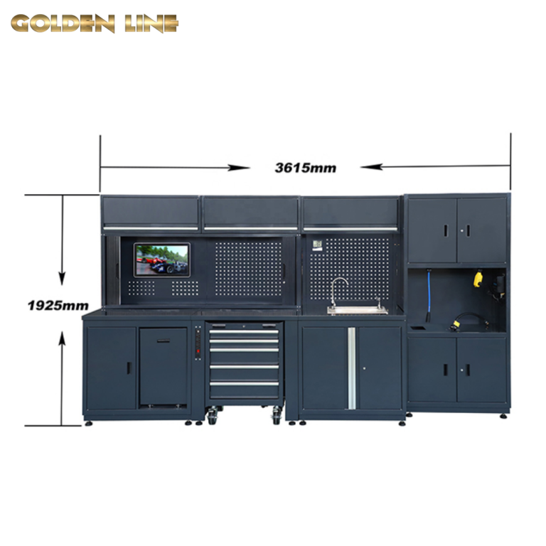 G LG8000 многофункциональный гаражный шкаф для хранения инструментов, верстак из нержавеющей стали с умывальником - Jiangsu Goldenline Intelligent Equipment Co., Ltd.