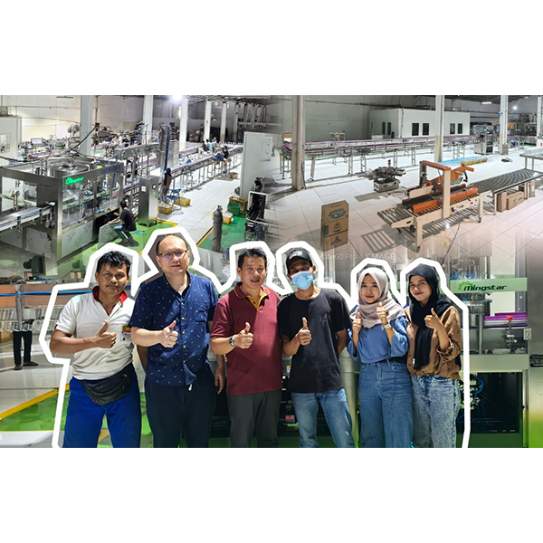Интегрированная линия розлива MINGSTAR производительностью 12 000 бут./ч успешно введена в эксплуатацию на индонезийском заводе по производству напитков