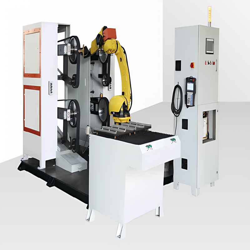 GF-204 Машинка для шлифования и полировки песком с высокой скоростью и полной автоматизацией с роботом для металлических деталей