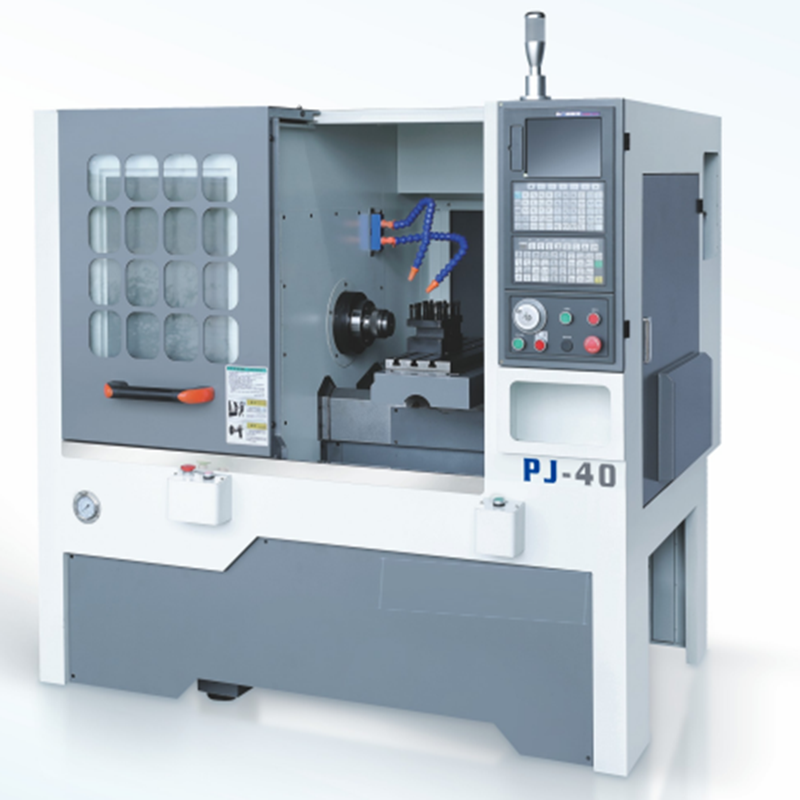 PJ-40 Горизонтальный станок с ЧПУ для токарной, сверлильной, резьбонарезной и фрезерной обработки, шпиндель для латунных клапанов.