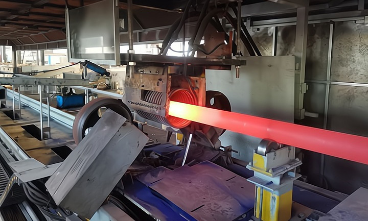 Система индукционного нагрева для термического расширения бесшовных стальных труб большого диаметра