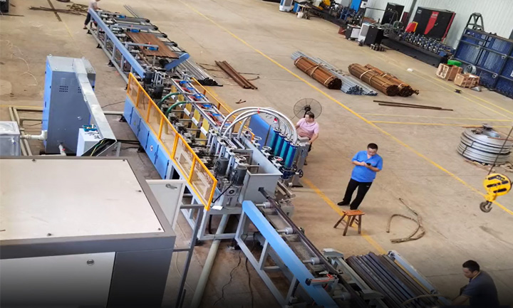 Линия индукционной закалки и отпуска квадратных и прямоугольных труб